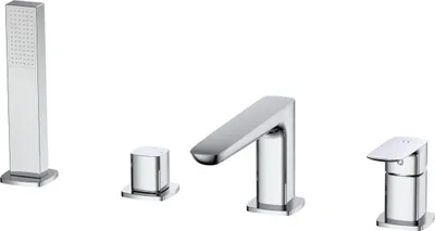 Produktbild von Avapax | Badewannenarmatur 4-loch - Chrom - Glänzende Oberfläche - Messing - Ergonomisches Design