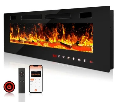 Obrázek produktu pro Elektrický krb Eikuavons o výkonu 750/1500 W s 12 barvami plamenů a 5 úrovněmi jasu