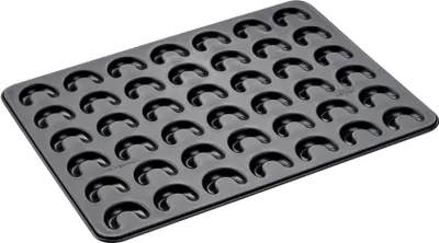 Immagine prodotto di Zenker 3485 / 7420 Teglia per croissant alla vaniglia per 42 croissant, rivestimento antiaderente, 42 x 32 cm, nero (1 pezzo)