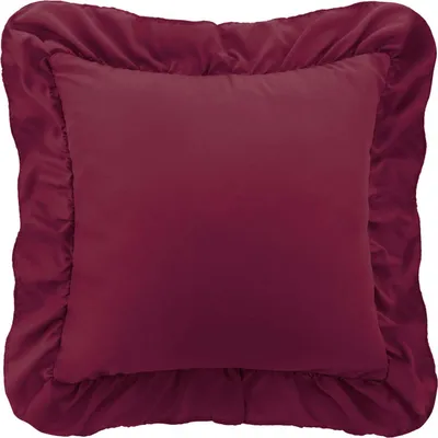 Zdjęcie produktu dla Poszewka Ruffy 40x40 cm w kolorze czerwonym z falbanką z mikrofibry