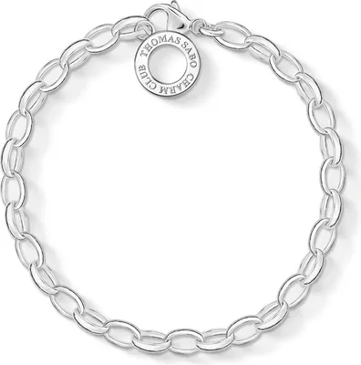 Obrázek produktu pro Náramek s přívěsky klasický stříbrný Délka 19,5 cm