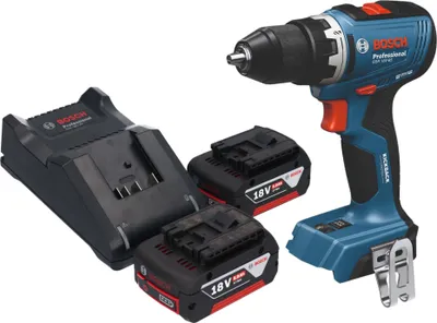 Zdjęcie produktu dla Bosch GSB 18V-65 Profesjonalna akumulatorowa wiertarko-wkrętarka udarowa 18 V 65 Nm bezszczotkowa + 2x akumulator 5,0 Ah + ładowarka