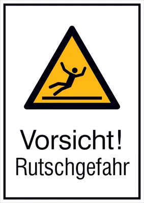 Produktbild von Warnschild Aluminium B262xH371 mm, Vorsicht Rutschgefahr
