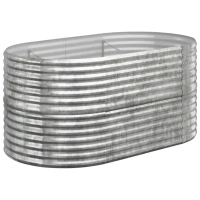 Obrázek produktu pro vidaXL Pozinkovaná ocelová vyvýšená postel 152x80x68 cm Stříbrná