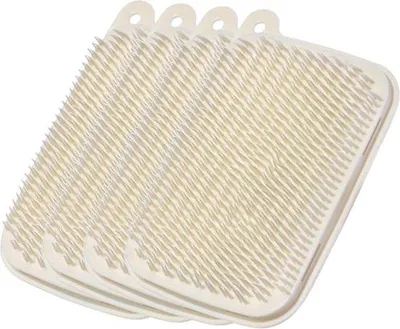 Produktbild von Unyqoos® 4er-Set Silikon-Gemüsebürste – Kartoffel-, Möhren- & Obst-Reinigungsbürste, Haushalts-Reinigungsbürste mit Aufhängeöffnung