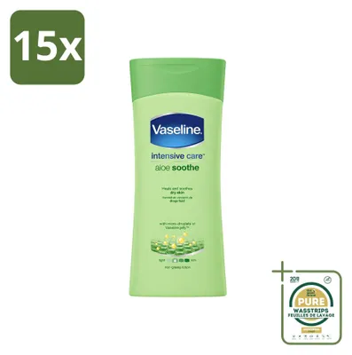 Produktbild von 15 x Vaseline Aloe Soothe Bodylotion - 400 ml - Vorratspackung - 15 Stücke