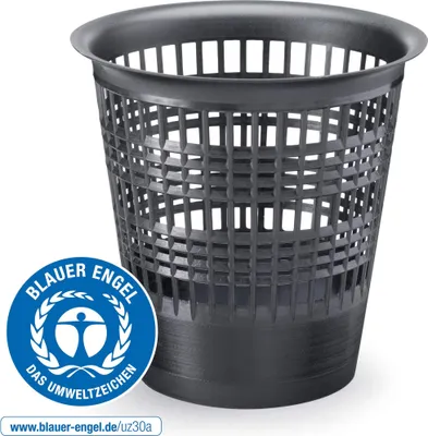 Produktbild von DURABLE Papierkorb ECONOMY 13L rund, 1701573058 anthrazit