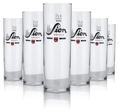 Produktbild von 6x Sion Glas 0,2l Kölschglas Kölschstange Bier Gläser Set Brauerei Gastro Kneipe