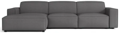 Produktbild von Selsey Sellmo - Ecksofa, Chenille Dunkelgrau, 287 cm