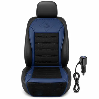 Produktbild von Auto Sitzventilator 12V Kühlkissen, 3D Netzgewebe Sitzauflage, USB Dual Charging, 3 Stufen Lüfter, universell für PKW & SUV Sommer Zubehör