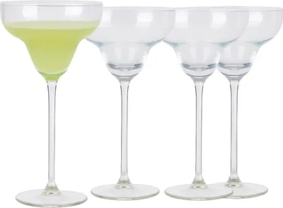 Obrázek produktu pro alpina Sada sklenic na margaritu 4 kusy - koktejlové sklenice na margaritu a exotické nápoje - čiré sklo - 250 ml