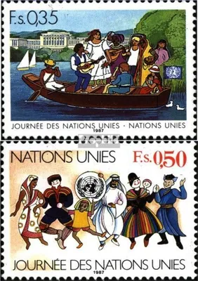 Produktbild von Briefmarken UNO - Genf 1987 Mi 158-159 (kompl.Ausg.) postfrisch Tag der UNO