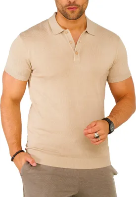 Produktbild von SOULSTAR Herren Poloshirt S2PRELY Herren Basic Kurzarm Knit Polo Hemd Feinstrick