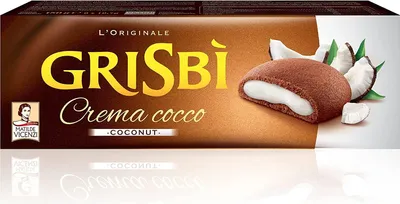 Produktbild von 12x Vicenzi Grisbi Cocco 150g Kekse mit Kokosnuss creme cookies kuchen riegel
