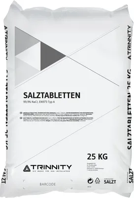 Produktbild von TRINNITY Regeneriersalz für Enthärtungsanlagen Tabs 25 kg Siedesalztabletten DIN 19604