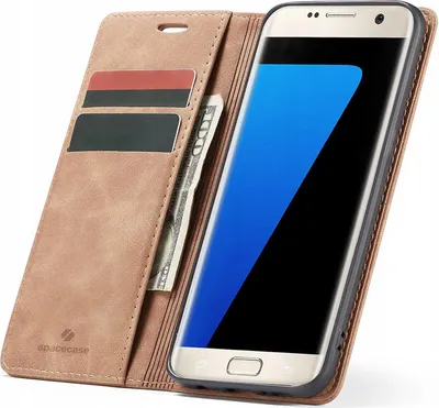 Immagine prodotto di Custodia per telefono con patta SPACECASE Wallet per Galaxy S7 Edge Bronzo