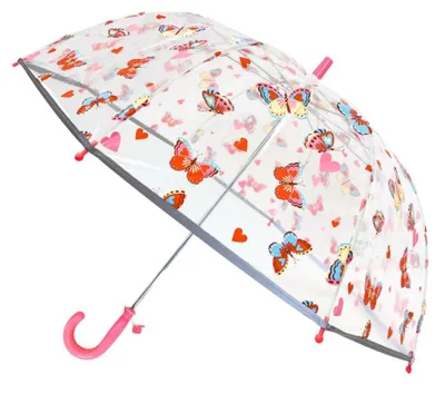 Produktbild von Transparenter Kinder-Schirm Schmetterlin - 71 x 67 cm - Verrotten | by SMATI