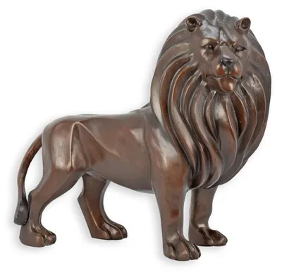 Productafbeelding van Modernistische bronzen sculptuur van een leeuw