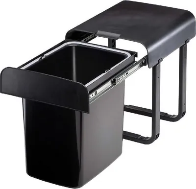 Produktbild von EKOTECH Aladin 40  Abfallsammler 16L Schwarz für 40 cm Schrank