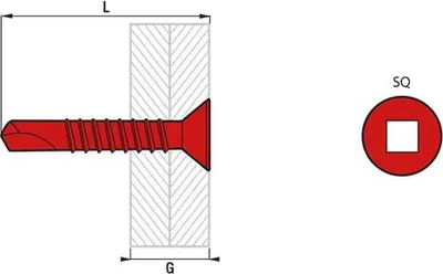 Produktbild von Box 250 Selbstbohrschrauben TFQ Stahl SCELL-IT - SQ2 - 4.8 x 60 mm - TFQ48060