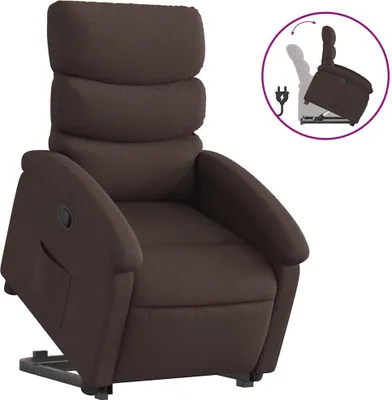 Produktbild von vidaXL Relaxsessel mit Aufstehhilfe Dunkelbraun Stoff