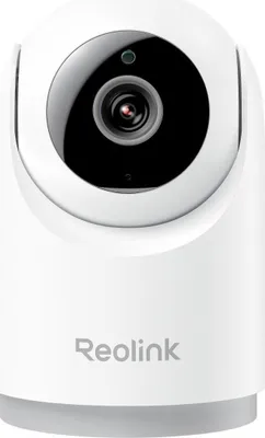 A white Reolink E Series E321 indoor camera is shown against a white background.