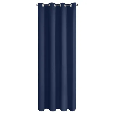 Zdjęcie produktu dla Eurofirany 396261, Przezroczysty, Granatowy (marynarski), Monochromatyczny, Poliester, Oczko, 210 g/m²