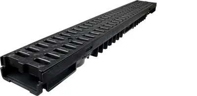 Immagine prodotto di Canali di drenaggio in plastica nera 1000 x 125 x 55 mm - Per pezzo