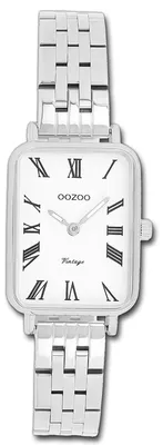 Productafbeelding van Oozoo dameshorloge, Vintage serie, zilverkleurig metalen band, quartz uurwerk, analoog horloge, model D3UOC20410