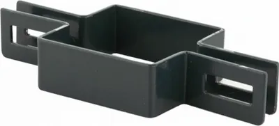 Obrázok produktu pre LogistSystem stredová svorka štvorcová 60x60mm pre drôt FI5mm - antracitová Plotová svorka pre plotové stĺpiky - Upevnenie pletivových panelov - Plotové svorky Svorka na stĺpiky