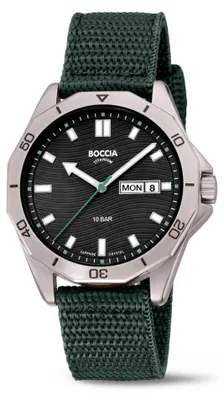 Produktbild von Boccia 3680-02 Titanuhr für Herren mit Saphirglas 10 bar Grau