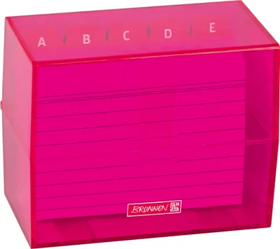 Produktbild von Karteibox A7 gefüllt pink Packung mit 3 Stück