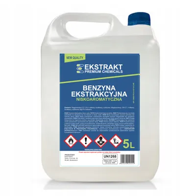 Zdjęcie produktu dla BENZYNA EKSTRAKCYJNA 5L bezzapachowa odtłuszczacz rozpuszczalnik zmywacz