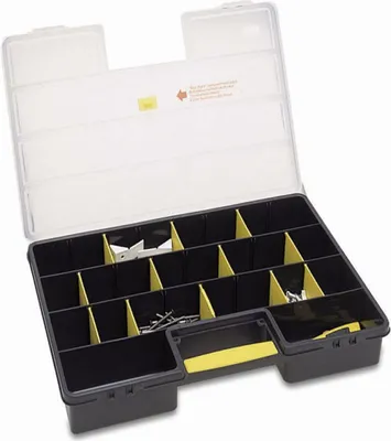 Zdjęcie produktu dla STANLEY Organizer Standard 1-92-762 - Pudełko na asortyment, magazynek na drobne części, 25 przegródek