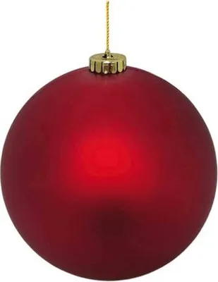 Produktbild von 2x Weihnachtskugeln Christbaumkugeln XL aus Kunststoff rot matt Ø20cm