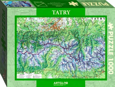 Produktbild von Puzzle 1000 – Tatra-Wanderkarte 1:50 000