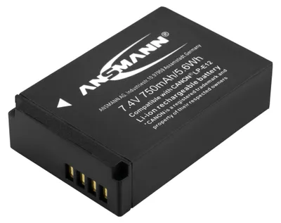 Produktbild von ANSMANN A-Can LP-E12 Li-Ion Digicam Akku 7,4V/750 mAh für Canon Kamera
