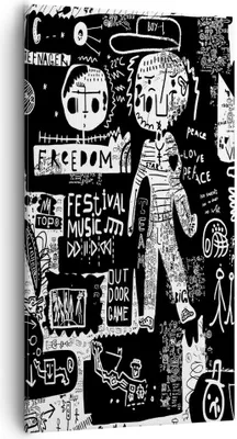 Produktbild von Bild auf Leinwand - Leinwandbild - Graffiti modern - 55x100cm - Wand Bild - Wanddeko - Wandbilder - Leinwanddruck - Bilder - Kunstdruck - Wanddekoration - Leinwand bilder - Wandkunst - PA55x100-3587