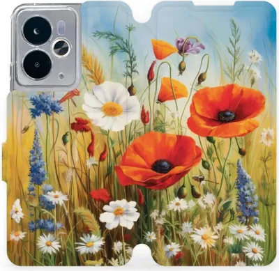 Produktbild von Handyhülle mit klappe für Realme 14 5G, Mobiwear Book, Wiesenblumen