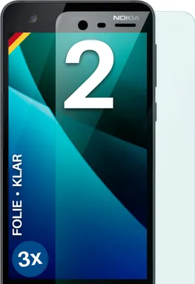 Produktbild von moex® 3x Schutzfolie kompatibel mit Nokia 2 - Displayschutzfolie dünn Folie, Klar