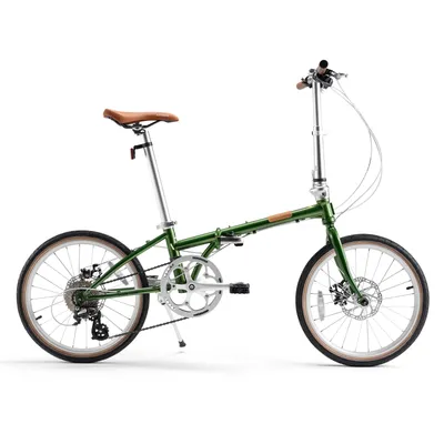 Produktbild von ROCKBROS VDS 20 Zoll Faltrad 8-Gang Altus Schaltung Klapprad, Komfort Faltfahrrad City Bike für Pendeln EU Grün