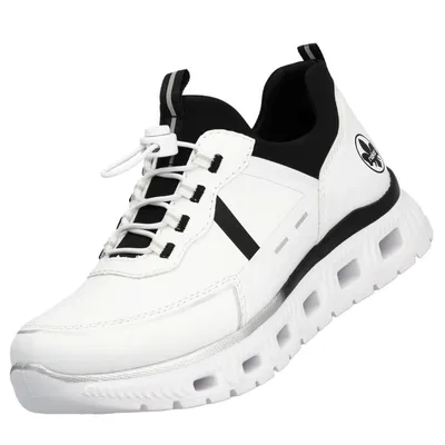 Produktbild von Rieker Damen Sneaker 30332-36, 30332-37, 30332-41, 30332-42, 30342-40, 30342-38, 30342-36 RIE-M6062 weiss/bianco/schwarz 36