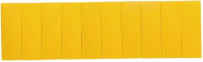Produktbild von MAUL Magnet Rechteck 10 Stück 1 kg Kunststoff Ferrit bruchsicher erodiert lackiert 5.4 x 1.9 x 0.9 cm gelb