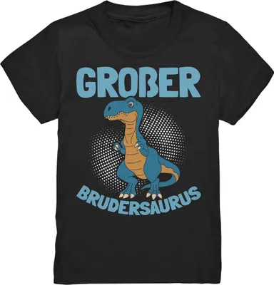 Produktbild von Großer Bruder Dino T-Rex T-Shirt – Black / 110/116 (5-6)