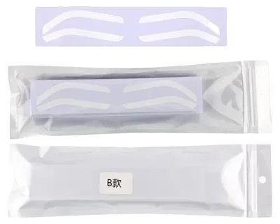 Imagen del producto de Plantillas para cejas, diseño desechable, fácil de usar, paquete de 10 unidades