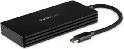 Produktbild von StarTech.com SM21BMU31CI3 M.2 SSD-Gehäuse für M.2-SATA-Laufwerke (USB 3.1 G - USB-C - tragbares externes M.2-Gehäuse) - Speichergehäuse - M.2 - M.2 Card - USB 3.1 (Gen 2) - Schwarz - für P/N: PEXUSB321C