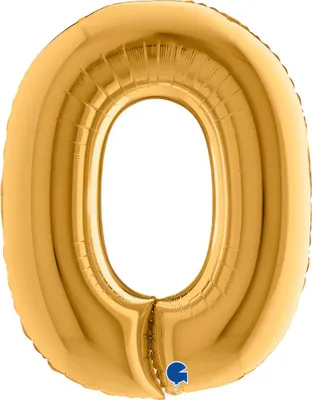Produktbild von Riesenbuchstabe Folienballon 40"/102cm | Gold #O
