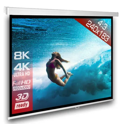 Produktbild von 4:3 SlenderLine Beamer Rolloleinwand 244 x 198 (238x178)cm