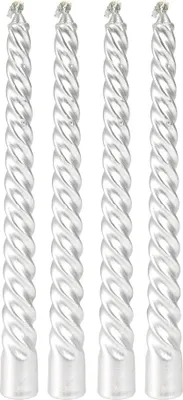 Produktbild von 4Pcs Modern Style Lange Form Kerze Set Home Weihnachten Hochzeit Dekoration Ornament (Silber)