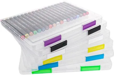 Obrázek produktu pro Průhledná archivační krabice formátu A4, stohovatelná, plastová, organizér na dokumenty